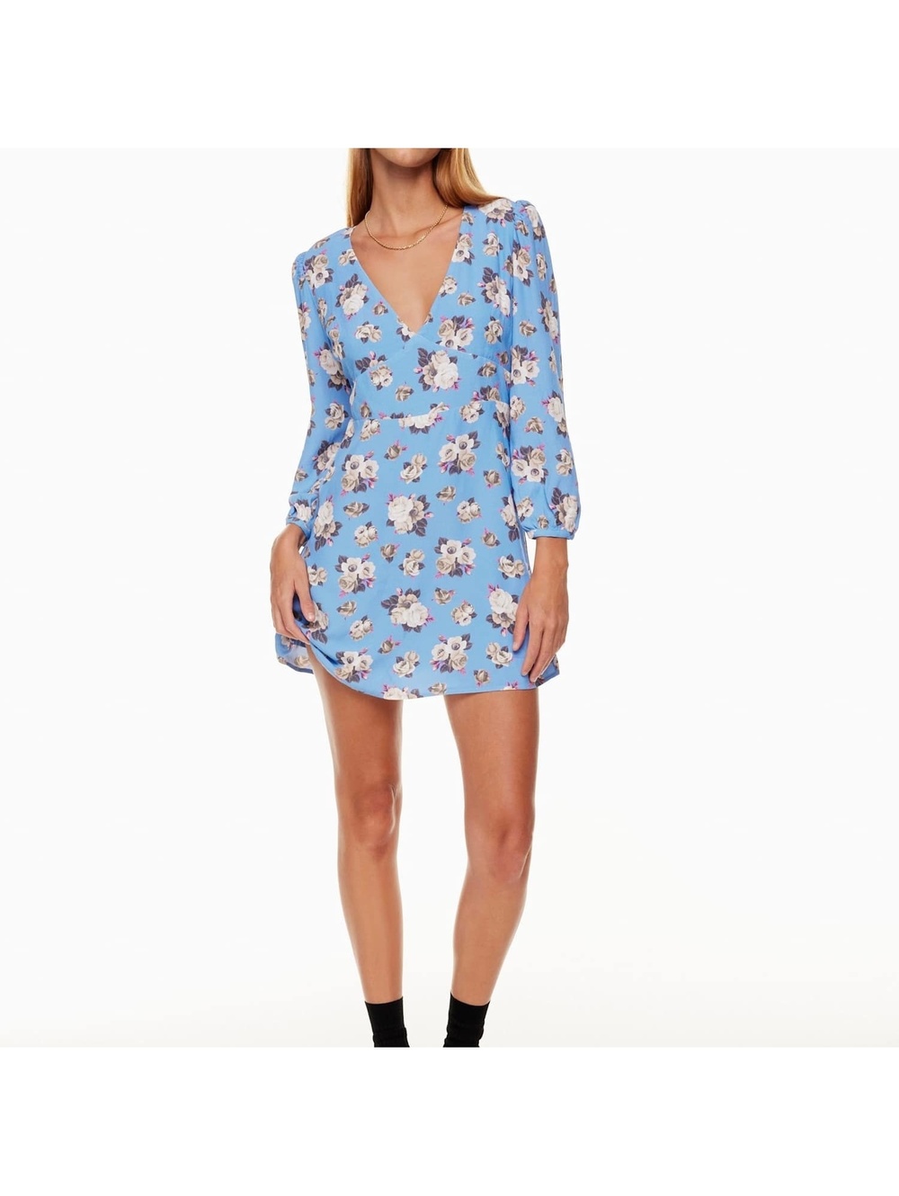 Aritzia Sunday Best Grayson floral V-neck mini dress